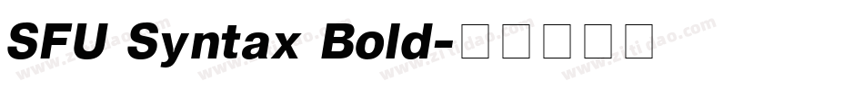 SFU Syntax Bold字体转换